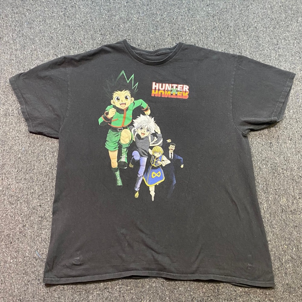 Hunter x Hunter TShirt Sz XL Mens Black Anime Skater Graphic Gon Killua Crewneck